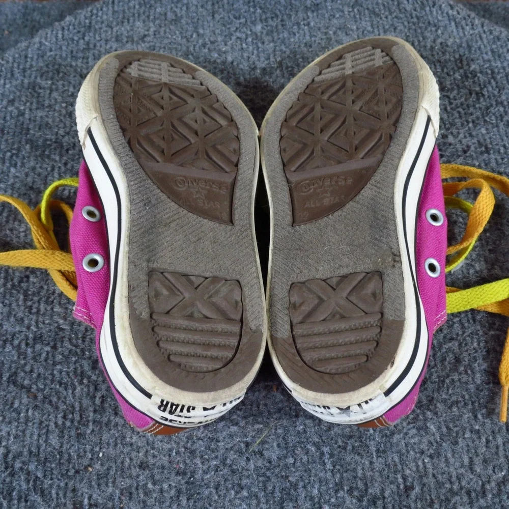 Converse Chuck Taylor All Star Loopholes Kids Sneaker Size 12 Play Pink Yellow